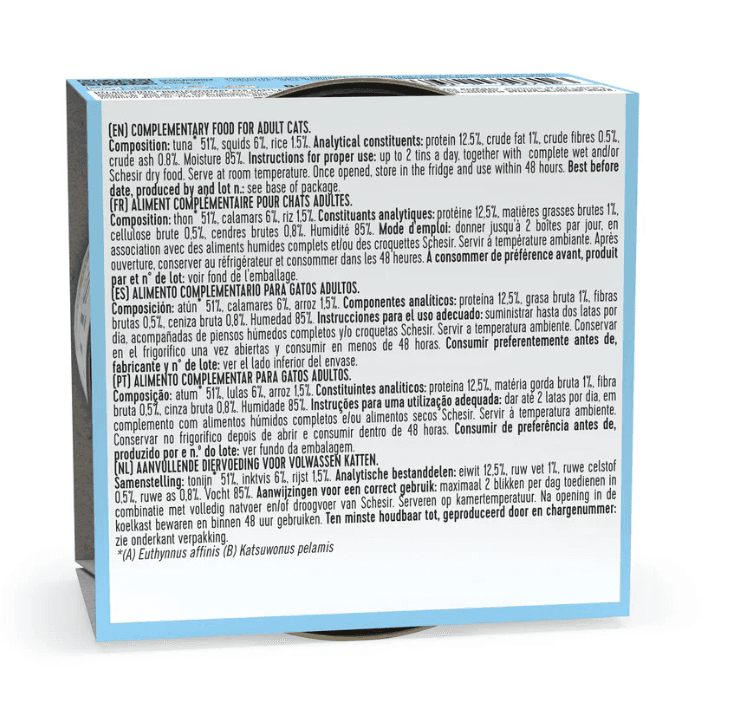 Schesir Cat Atún con Calamares en gelatina 85gr 2