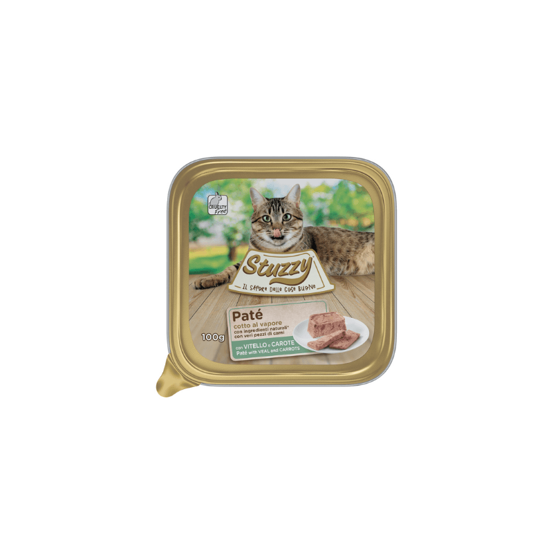 Stuzzy Tarrinas de alimento húmedo para gatos de Ternera con Zanahorias 100gr