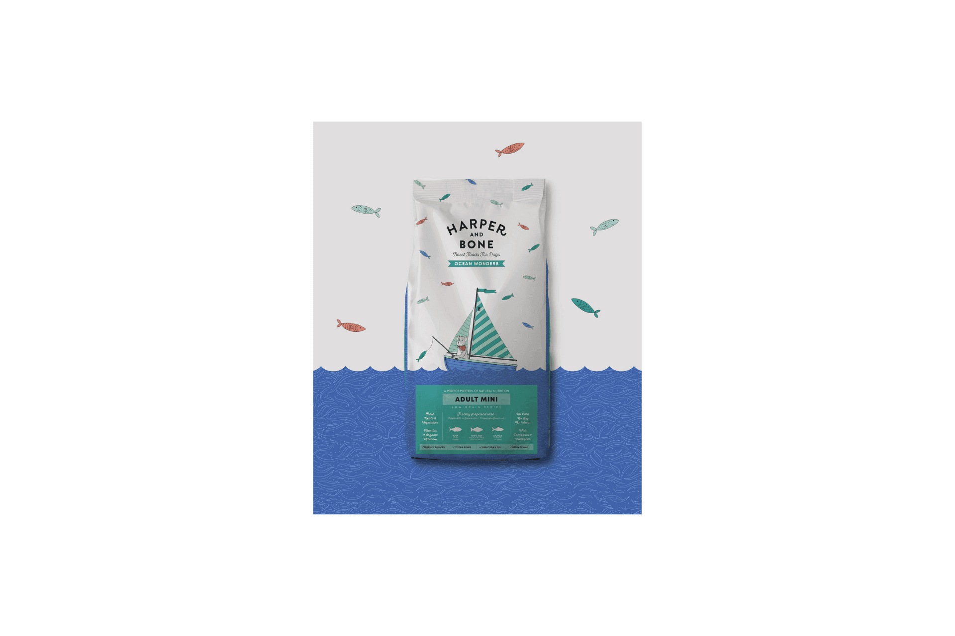 Harper & Bone Ocean Wonders Mini Adult Dog
