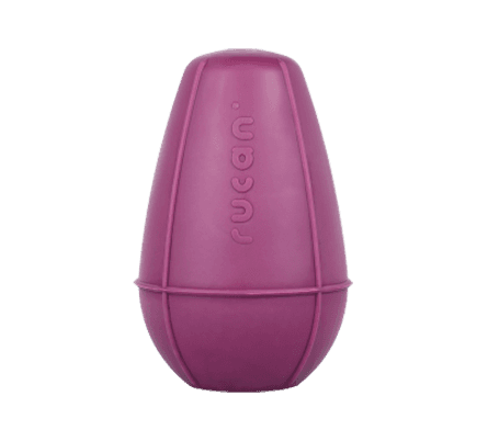 Juguete Conic Lila Grande para perros, vista frontal mostrando su diseño robusto.