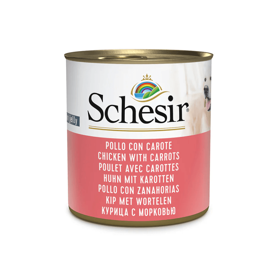 Schesir Dog Pollo con Zanahorias en gelatina 285gr