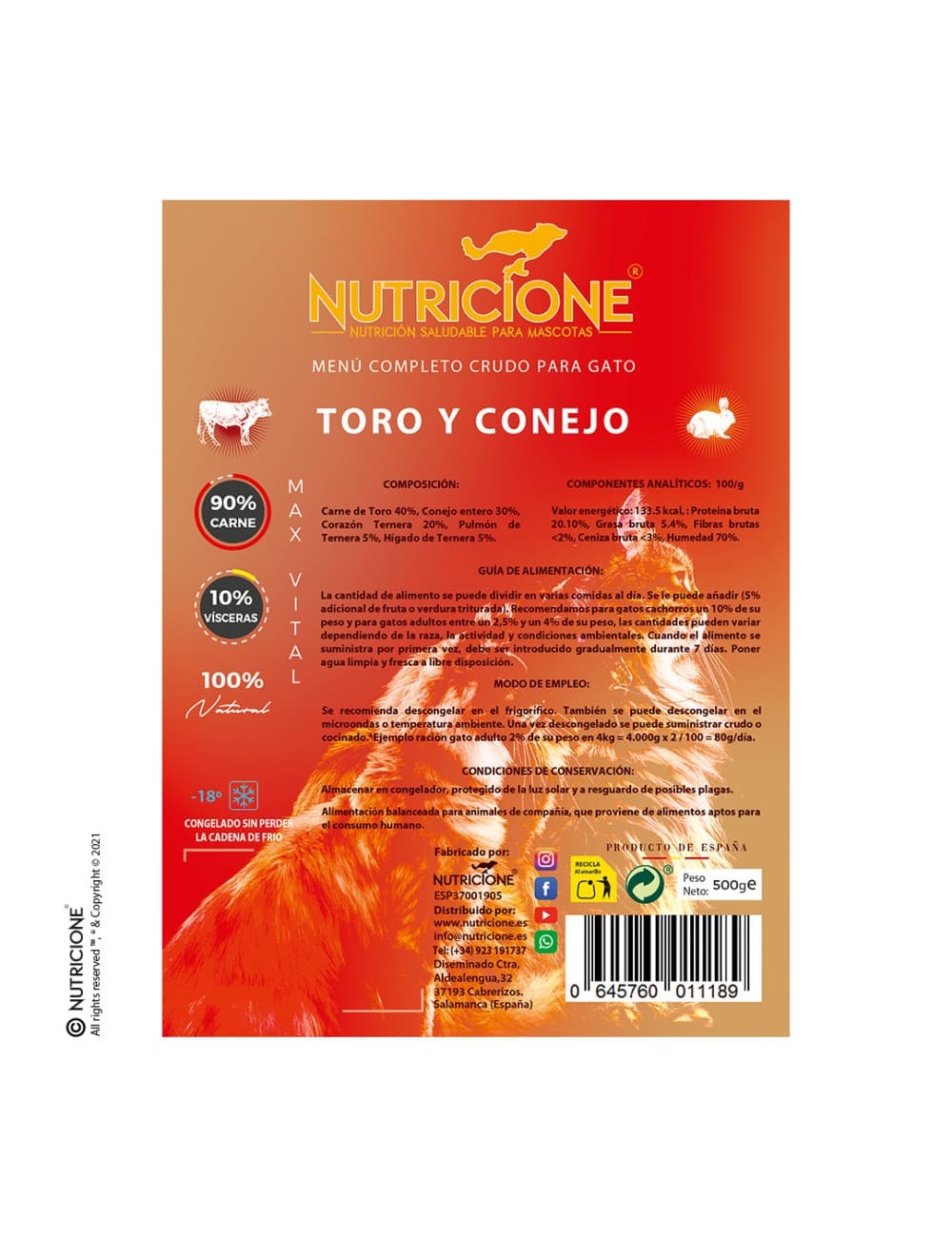 Nutricione Cat Menú Toro y Conejo 3