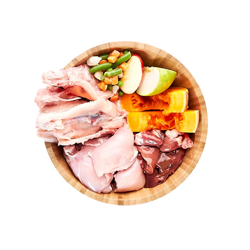 Menu BARF Pollo y verduras Squeaky