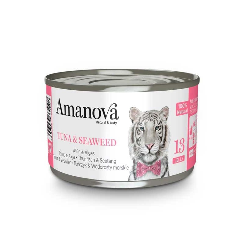 Amanova «Alimentación húmeda» Atún & algas en gelatina 70gr