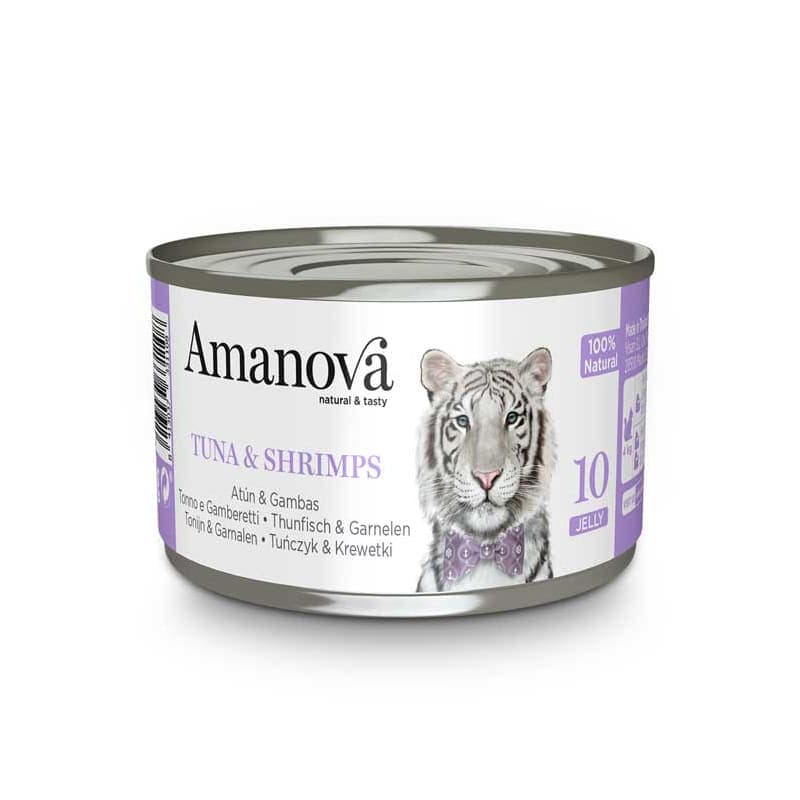 Amanova Alimentación húmeda Atún & gambas en gelatina 70gr