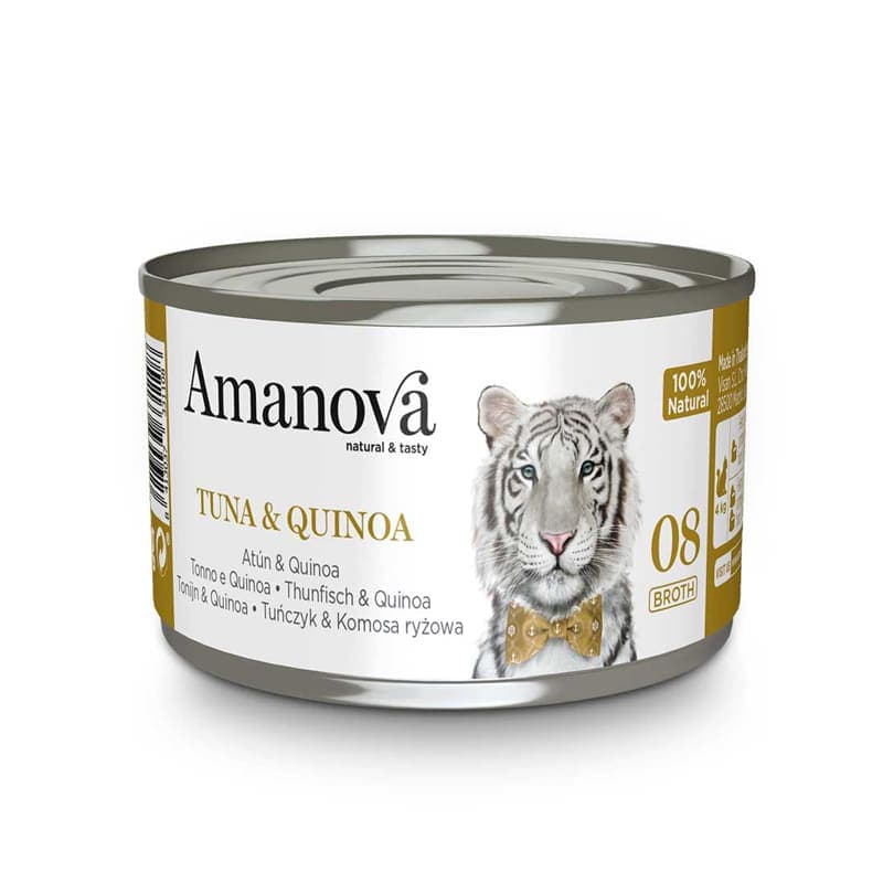 Amanova «Alimentación húmeda» Atún & quinoa en caldo 70gr