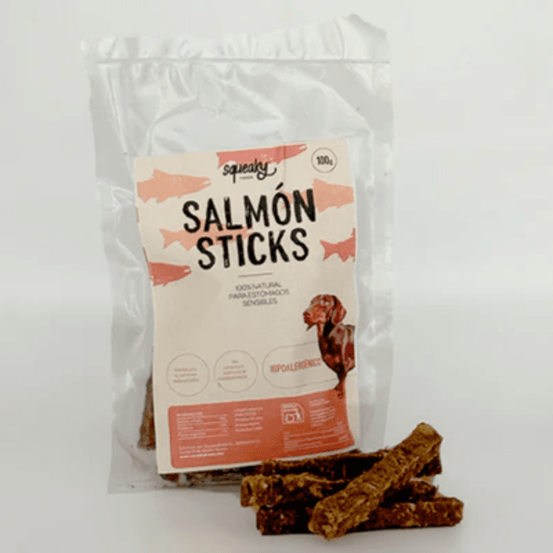 Sticks de salmón Squeakyfoods 100gr