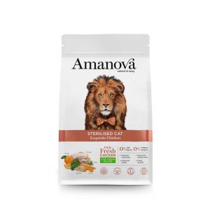 Amanova Adult Sterilised Low Grain de Pollo para gatos